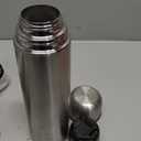 Milton Thermosteel Flip Lid 1000, Double Walled Vacuum Insulated Thermos 1000 ml | 34 oz | 1 Ltr | 24 Hours Hot and Cold Water Bottle with Cover, Stainless Steel, BPA Free,Leak Proof | Silver