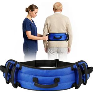 Rhino Valley Gait Belts for Seniors, 59" Gait Belt with 7 Handles, Anti-Slip Padded Gate Belts Medical for Elderly, Transfer Belt with Quick Release Buckle for Standing Aids&Support