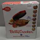 Betty Crocker Pizza Maker Plus, 12" Indoor Electric Grill, Nonstick Griddle Pan for Pizzas, Quesadillas, Tortillas, Nachos and more, 12" Electric Griddle for Delicious Meals and Snacks, Red (Full Size)