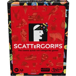 Hasbro Gaming Scattergories Classic Game, Party Game for Adults and Teens Ages 13 and up, Board Game for 2+ Players (Tall)