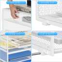 Lavatino 12 Compartments Paper Organizer for Desk, Mesh Literature Organizer, Mail File Sorter Tray with Handle, Desktop Mailbox for Office Classroom Home - White