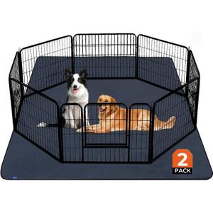 Washable Dog Pee Pads Extra Large 72"x72" – 2 Pack Super Absorbent, Quick-Dry Non-Slip Reusable Puppy Pads for Playpen, Crate & Floor, Pet Training Mats for Housebreaking & Incontinence