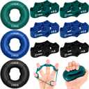 2 x FitBeast Grip Strength Trainer, Finger Exerciser, Forearm Strengthener 9-Piece Kit, Hand Grip Strengthener Targeted Strength, Relief & Recovery