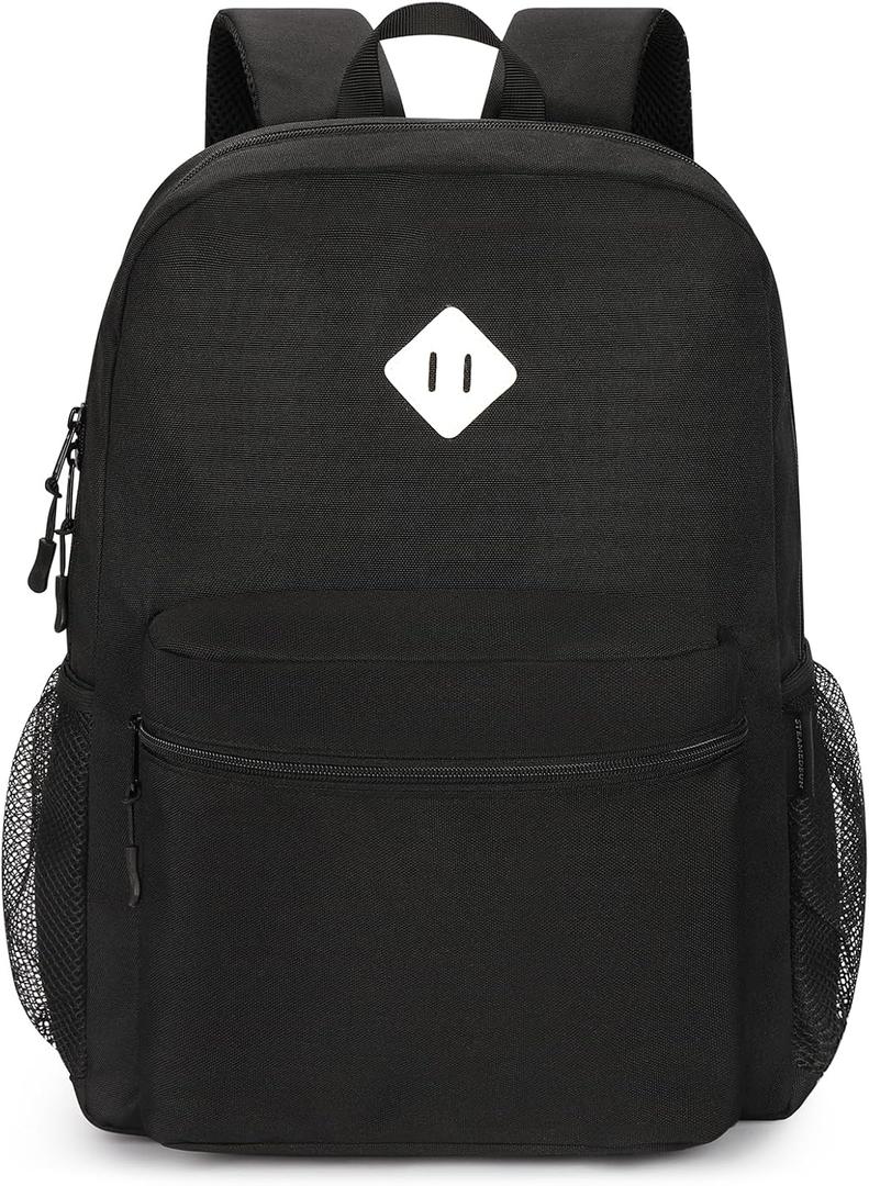 STEAMEDBUN Black Backpack for School,Teens Boys Backpack for Elementary School Bag