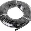 LokoCar Nylon Air Line 50ft 3/8" OD Pneumatic Nylon Tube DOT Approved SAE J844 Airline For Air Brake Tubing or Fluid Transfer Black