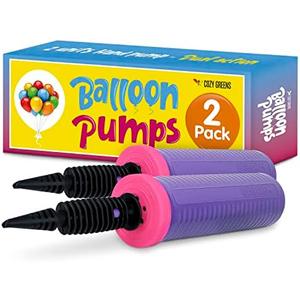 Balloon Pump Hand Held, Inflator Air Pump for Balloons - 2Way Dual Action, 2Pack: Friends can Help - Easy to Use, 100% Lifetime Satisfaction  - Sturdy Ballon Inflator Pump