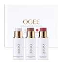 Ogee Face Stick Crystal Collection Trio - Contour Stick Makeup Collection - Certified Organic Contour Palette - Includes Bronzer Stick, Blush Stick & Highlighter Stick