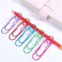 20PCS Pen Clips for Notebook, 5 Colors Heart Pen Clip for Notebook, Suitable for School Office Supplies (Pink Red Purple Green Blue)