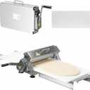 Stainless Steel Folding Dough Press Sheeter with 2 Rolling Boards Stainless Steel Dough Roller Machine 55 Adjustable Thicknesses & 0-25mm for Croissants Pizza Pie Crust and Pastry