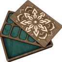 Bead Storage Organize with Lid,Bead Storage Solutions, Bead Sorting Tray,Beadwork Accessory Sorter Container (Brown-L 195X120mm)