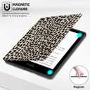MOROCK Case for All-New 7" Kindle Paperwhite and Colorsoft Paperwhite Signature Edition(12th Generation-2024 Released),Premium PU Leather Cover with Hand Strap, Auto Wake/Sleep, Khaki Leopard Print