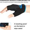 MOREOK Cycling Gloves Bike Gloves for Men/Women-[5MM Gel Pad] Half Finger Bicycle Biking Gloves for Cycling/Weight Lifting/Gym/Motorcycle/Rowing/Outdoor Sports-128 (XX-Large, blue)