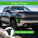 munirater Front Bumper End Cap Extension Right Side Black Replacement for 2019 2020 2021 2022 Silverado 1500 GM1017110