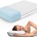 Vaverto Queen Memory Foam Pillow  Cooling Gel-Infused Firm Support for Neck and Shoulder Pain Relief, Orthopedic Design with Removable Viscose Made from Bamboo Cover  Premium Queen Size Bed Pillow (Queen (Pack of 1), Original White)