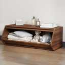 Stackable Multi-purpose Storage Boxes,Walnut,31.5‘’L,Combination Cabinet