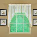 Today's Curtain, Ribbon Eyelet Swag 38", Ecru, 60" W x 38" L
