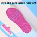 QLZ Toddler Kids Water Shoes for Boys Girls Garden Sandals Rubber Shoes Beach Sneakers, Slip-on Anti-Slip Lightweight Breathable Quick Dry Soft Flexible（Toddler/Little Kid/Big Kid) 25 Pink
