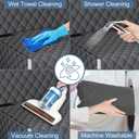 NECKORY Backseat Cover for Dogs, Waterproof and Non-Slip Pet Bench Seat Covers, Car Seat Protector for Back Seat, Universal Size Rear Car Seat Cover Fits Cars, Trucks and SUVs, M-Charcoal Grey&Grey