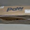 PAW Brands PupRug Orthopedic Dog Bed for Large Dogs with Fluffy Soft Faux Fur and Memory Foam for Joint Pain Relief, Machine Washable and Waterproof Couch Bed, White with Brown Accents, Medium