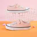 ANTLULU Boys and Girls Canvas Kid Shoes Adjustable Design Fashion Casual Sneakers Pink