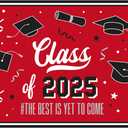 Graduation Decorations Class of 2025,Red Themed 2025 Graduation Decorations Set-Congrats Grad Banner,Class of 2025 Backdrop,Hanging Swirl Streamers and Balloons Kit Supplies Celebrations