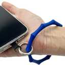 Silicone Phone Wrist Strap Hand Wrist Phone Strap Detachable Cellphone Wristlet Silicone Wristband Lanyard (Blue)