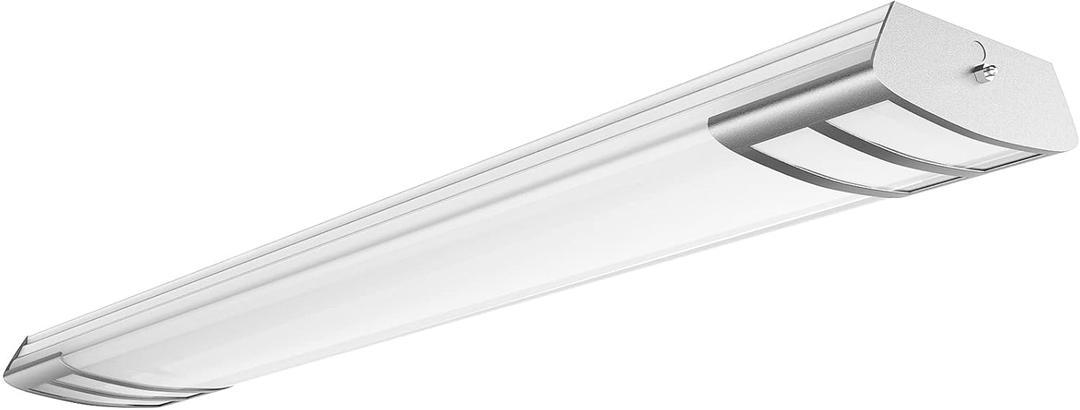 ANTLUX 4ft led Light Fixture 50W 5600lm LED Linear Flush Mount Light, 4000K, 4 Foot led Kitchen Ceiling Light fixtures for Living Room, Laundry, Replace for Version