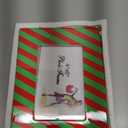 party greeting Christmas Picture Frame 4x6 Christmas Ceramic Photo Frame Decorations Holiday Christmas Xmas Gifts Vertically or Horizontally Suitable for Desktop Use (Red and Green Stripe)