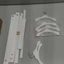 Civaner 11 Pcs Doll Garment Rack with Wooden Clothes Hanger for 18 Inch Girl Doll Clothes Mini Hangers Wardrobe Furniture Accessories for Dollhouse Baby Shower Supplies (White)