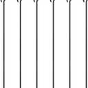 Rebar Stakes 48 Inch 1/2 Inch Diameter Heavy Duty Metal Tree Spikes 6Pcs, Garden Rope Fence Stake for Creating a Rope Border Around Flower Beds, Fence, Trees, Garden Paths, Walkways, Fountains (Black)