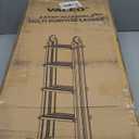 Valeo Ladder 14FT, Multi Position 4 Step Ladder Extension, Anti-Slip A Frame Folding Ladder with Removable Tool Tray, 330lbs Adjustable Telescopic Aluminum Ladders for Stairs Home Indoor Outdoor Roof (Silver)