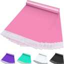 Poly Mailers 12 x 15.5 Inch 100 Pack, Self-Sealing Shipping Bags for Small Business, Hot Pink, Waterproof & Thick