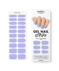 MOYOU LONDON Semi Cured Gel Nail Strips - 20 Pcs. Waterproof Gel Nail Wraps, Cures in Sunlight or UV/LED Lamp, Lasts Up to 2+ Weeks, Stretchable, Easy to Apply & Remove, Vegan & Cruelty-Free