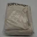 TOPDesign 12-Pack Economical 16"x15" Cotton Tote Bags, Lightweight Medium Reusable Grocery Shopping Cloth Bags, Suitable for DIY, Advertising, Promotion, Gift, Activity (Beige)