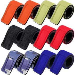 Sumind 12 Pcs Fishing Rod Straps Ties, Fishing Pole Belts Stretchy Straps, Elastic Tackle Ties Cable Holders Fit for Casting Rods, Spinning and Fly (Lovely Color)