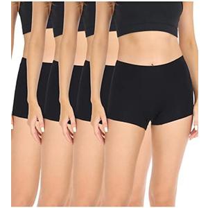 wirarpa Women's Boyshorts Panties Cotton Boxer Briefs for Ladies Underwear Shorts with Cotton Crotch 4 Pack Size L