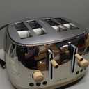 Anfilank Toaster 4 Slice,Retro Stainless Steel Toaster with Extra Wide Slots, Dual Independent Control Panel, Cancel, Bagel, Defrost Function, Removable Crumb Tray (Silver)