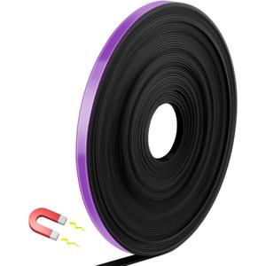 Magnetic Tape Roll Thin Strips, 0.39 Inch x 33 Feet Magnetic Board Dividers Whiteboard Graphic Decorative Tape Marking Line for Classroom Office Art Accessories(Purple)