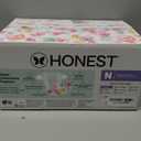 The Honest Company Clean Conscious Diapers for Delicate Skin Up to 100% Leakproof Hypoallergenic Fragrance-Free Baby Girl Prints Club Box Size Newborn 72 Count (Prints May Vary) (Rose Blossom + Tutu Cute)