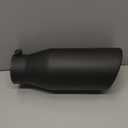 A-KARCK 4 Inch Exhaust Tip, Universal 4'' Inlet 6" Outlet 12" Long Stainless Steel Bolt On Exhaust Tailpipe Black Muffler Tip for Truck