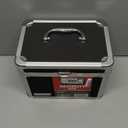 Vaultz Secure Security Lock Boxes - Safe Combination Lock Box, Storage for Documents, Valuables, Medicine & Money - 9.88 x 7.75 x 7 Inch - Black/Chrome