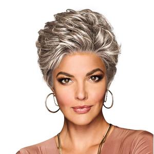 OUT THE DOOR Short And Sassy Boy Cut Wig, Shake and Go Style Designer Series by Hairuwear, Average Cap Size, GF119 Silver And Smoke OUT THE DOOR Short And Sassy Boy Cut Wig, Shake and Go Style Designer Series by Hairuwear, Average Cap Size, GF119 Silver And Smoke