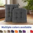 Rocking Chair Cushion, Premium Corduroy Seat and Back Cushion with Ties, Suitable for Indoor/Outdoor Rocker, Pack of 2, Grey
