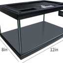 Reptile Glass Terrarium Tank 12"*8"*6",Small Cage Full View with Top Screen Ventilation Habitat Enclosure for Tarantula,Frog,Gecko,Insects,Spiders,Snakes,Hermit Crab,Turtle,Ball Python