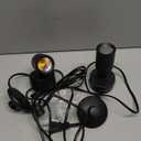 SUNVIE 2 Pack LED 120V SpotLights Indoor, 3W Up Lights Floor Spotlight, 3000K Uplights Indoor Accent Lighting for Plants Pictures Artwork, 5.9 FT Cord with Foot Switch (Black)