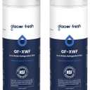 GLACIER FRESH XWF Replacement For GE XWF Refrigerator Water Filter Pack of 2 (Not for XWFE)