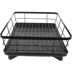 GLEAVI Dish Drying Rack Kitchen Countertop Organizer Space Dish Drainer Rack Easy Install with Slip Feet Modern Design for Tidy Kitchen Storage