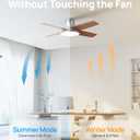 Dreo Ceiling Fans with Lights, 12 Speeds & 3 Fan Modes, Quiet DC Motor, Low Profile Easy to Install, Flush Mount Smart Ceiling Fan with Dimmable LED, 12H Timer for Bedroom, Remote, Silver, 44''