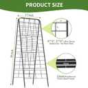 100% Metal Cucumber Trellis for Raised Bed,50"x17" A-Shape Garden Plant Support for Climbing Plants, Heavy Duty Metal Garden Trellises Plant Support for Vine Vegetables Outdoor (Black, 50"x17"(H*W))