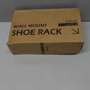 2PCS Wall Mounted Shoe Rack with Sticky Hanging Strips, No Drilling Wall Shoe Rack, Space Saving Shoe Stand, Hanging Shoe Organizer for RV/Door/Camper - Black